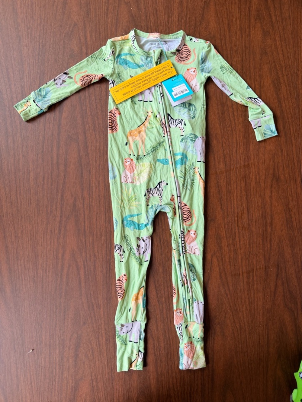 Posh Peanut Green Safari Animal Footie NWT
